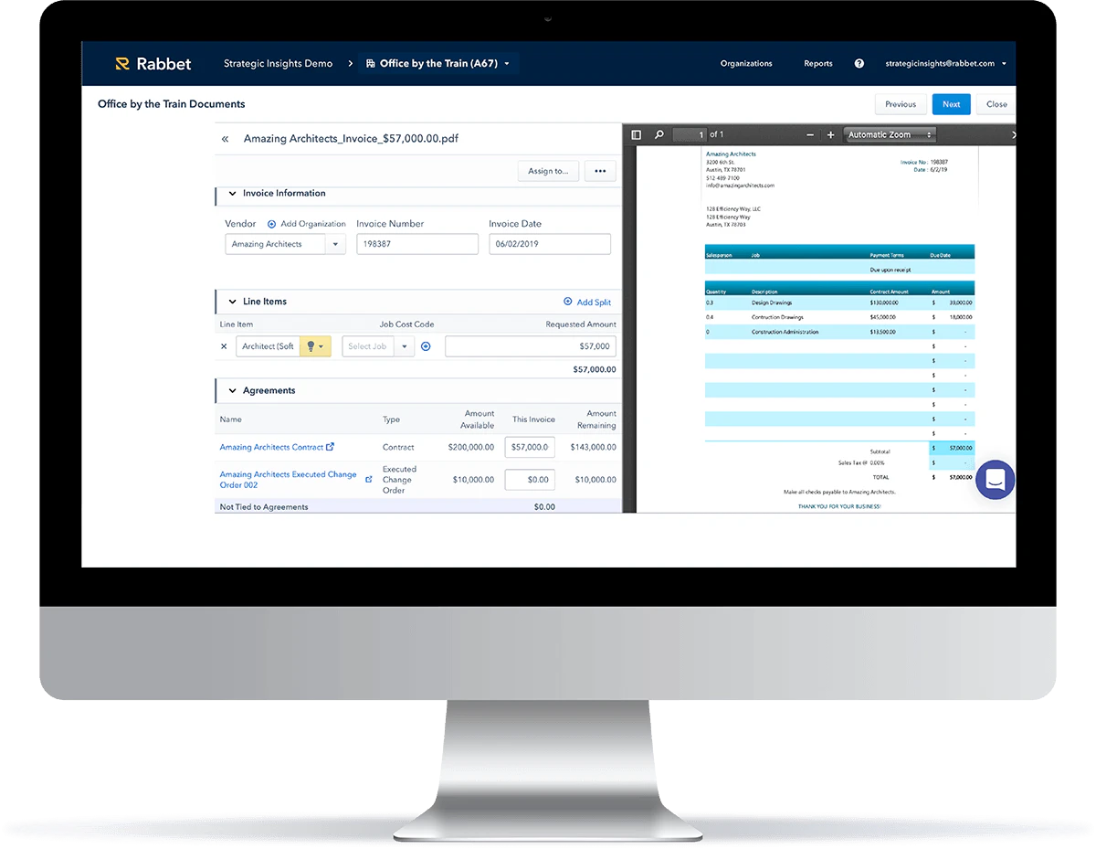 screenshot of Rabbet for Real Estate Developers
